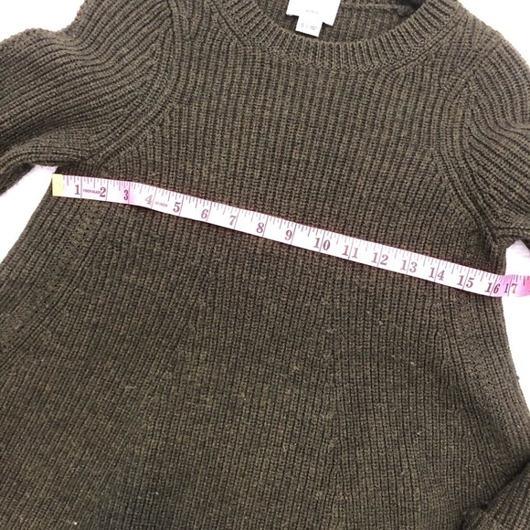 Grey By Jason Wu Forest Green Merino Wool trapeze Sweater Size S - Picture 12 of 16